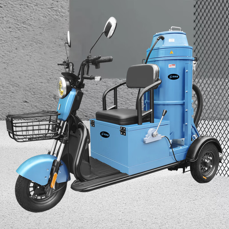 京世嘉 驾驶式工业吸尘器工厂商用厂房除尘吸尘器 48V100A铅酸款 1650W 70L JS70/16DG 蓝色高清大图