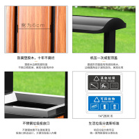 洛港 户外分类垃圾桶商用不锈钢大号垃圾箱小区公园景区室外环卫果皮箱