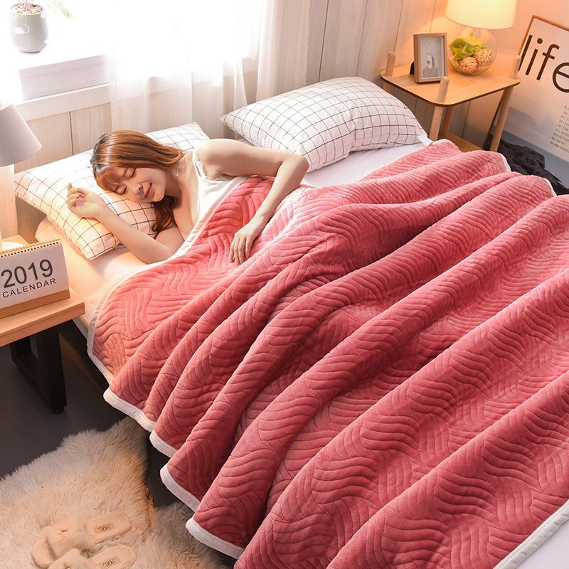 sleepybear双层毛毯被子加厚珊瑚绒毯子冬季保暖法兰绒床单双人小午睡