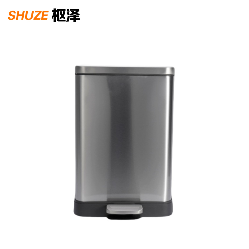 枢泽 不锈钢垃圾桶 12L 个高清大图