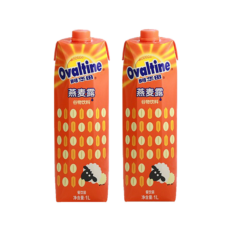 阿华田原味醇香燕麦露植物麦芽乳饮料早餐燕麦奶咖啡伴侣 实惠装1l*2