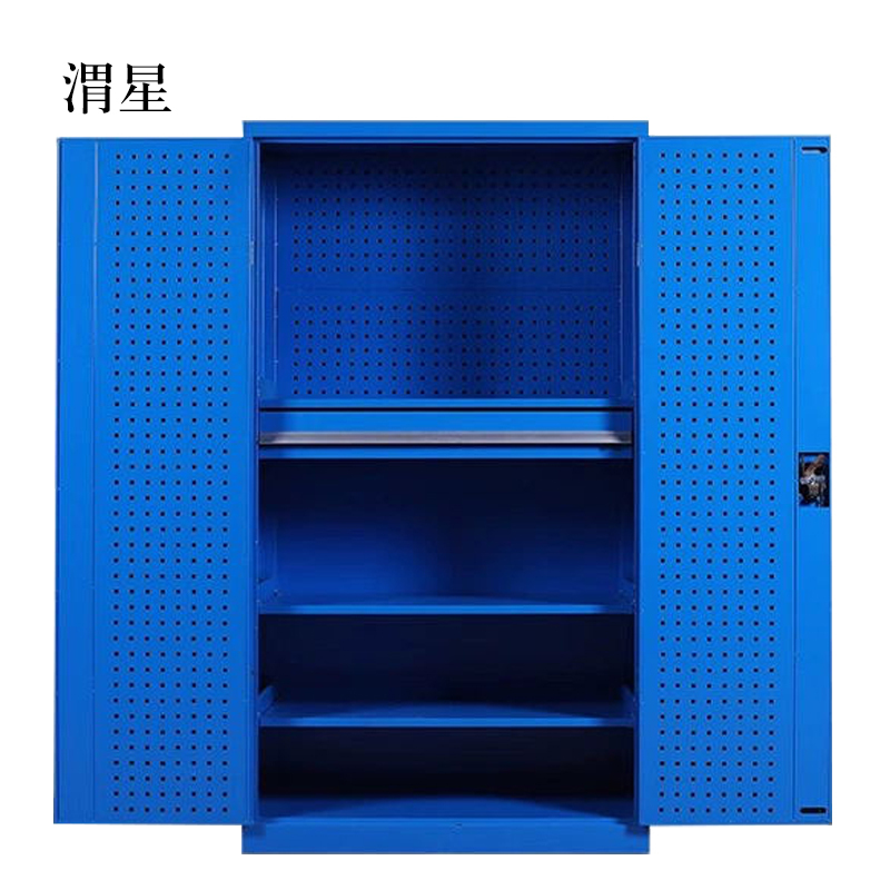 渭星工具柜加厚铁皮储物柜工厂车间用带抽屉汽修多功能收纳柜通门内一抽柜蓝色
