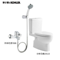 科勒马桶 家用陶瓷防臭坐便器五级旋风缓降静音连体马桶19114