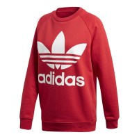 阿迪达斯(adidas)三叶草女士春秋季圆领防风保暖运动卫衣套头衫DH3140