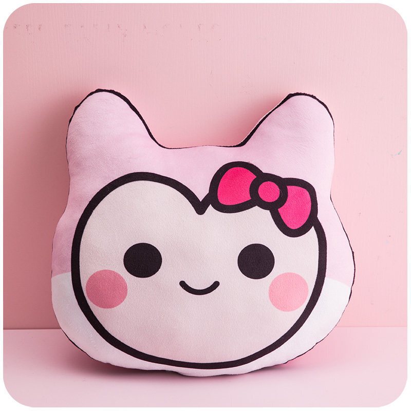 ins小抱枕枕头粉色少女心公仔可爱卡通沙办公室靠垫耳朵款-粉色常规