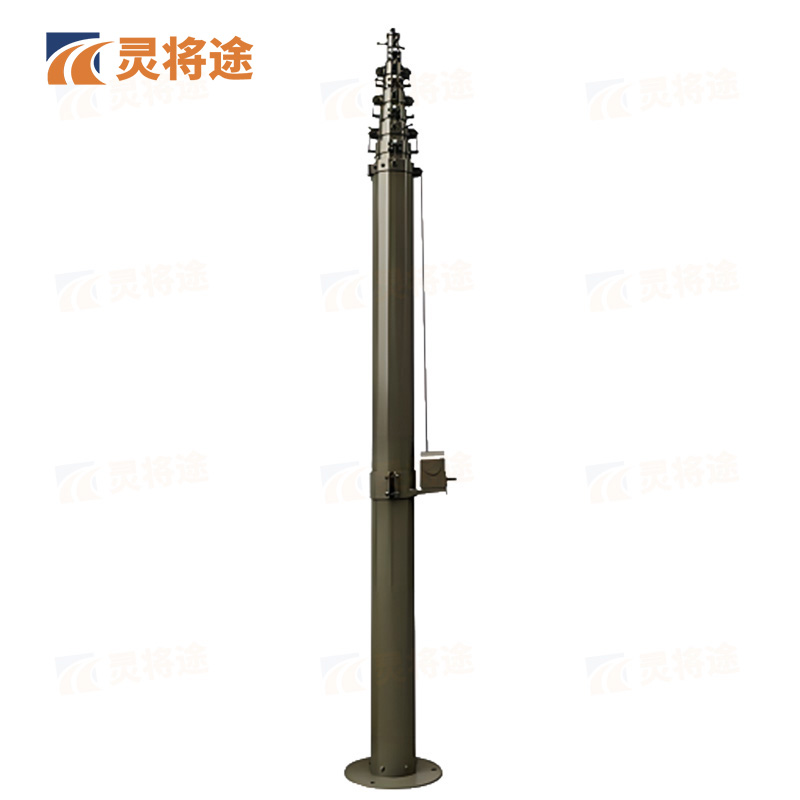 灵将途 可车载移动快装式 4米手动升降杆避雷针 LJT-A356-SD4高清大图