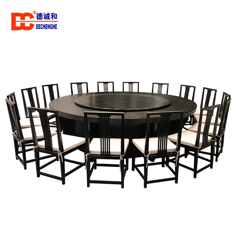 德诚和新中式手动圆形大餐桌R1.8米DCH-XZS180款R1800*750mmH张高清大图