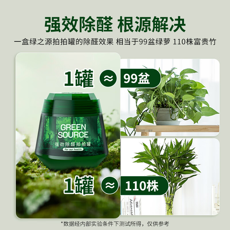 绿之源(GREEN SOURCE) 强劲除醛拍拍罐 1罐装260g Z-6167高清大图