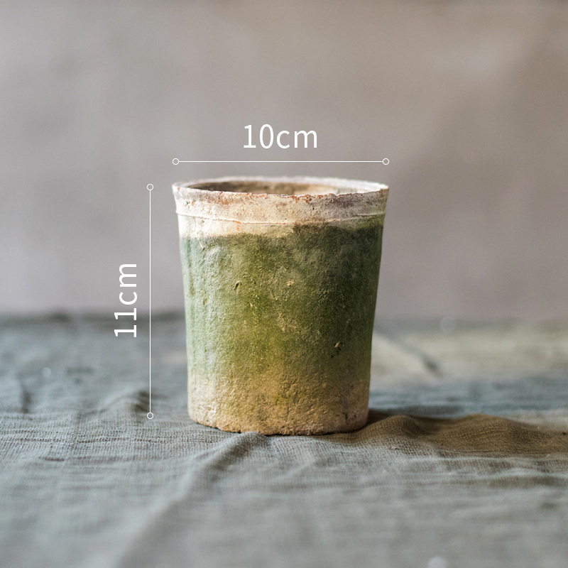 自然生长青苔红陶花盆经典素朴日式风格种植器皿杂货花园 I 大_585