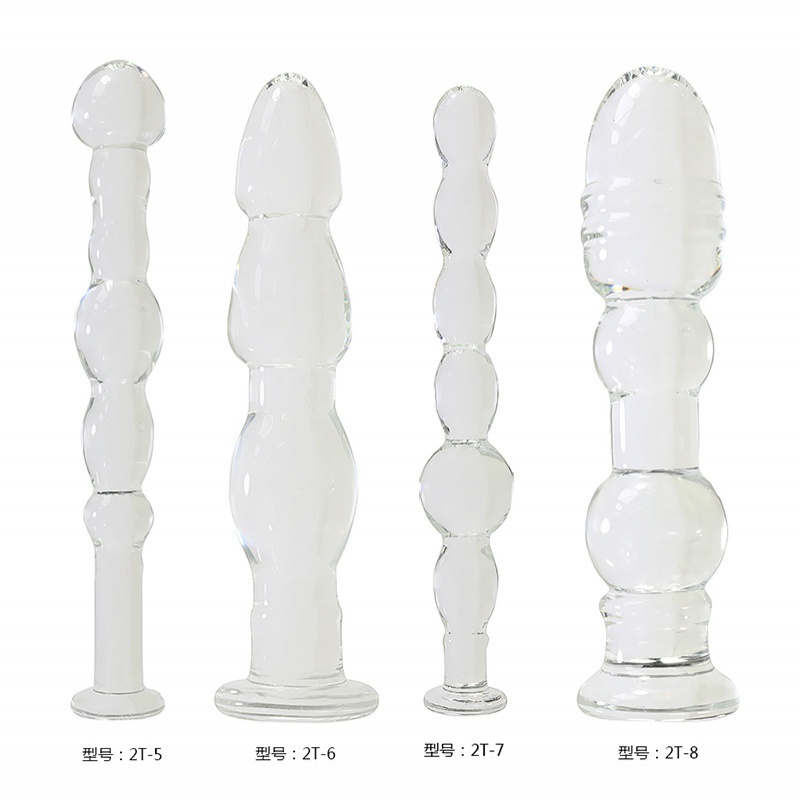 水晶玻璃阳具透明拉珠肛塞女用自玩成人玩具情趣用品后庭夫妻激情 2T-6高清大图