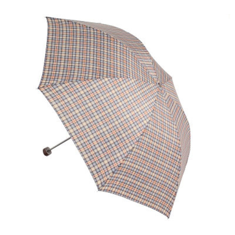 天堂伞 格子 三折 雨伞 驼色 339S (单位:把)