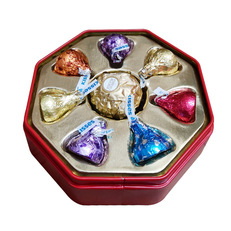 好时之吻hersheys好时巧克力7颗1颗巧克力八角铁盒礼盒装结婚喜糖