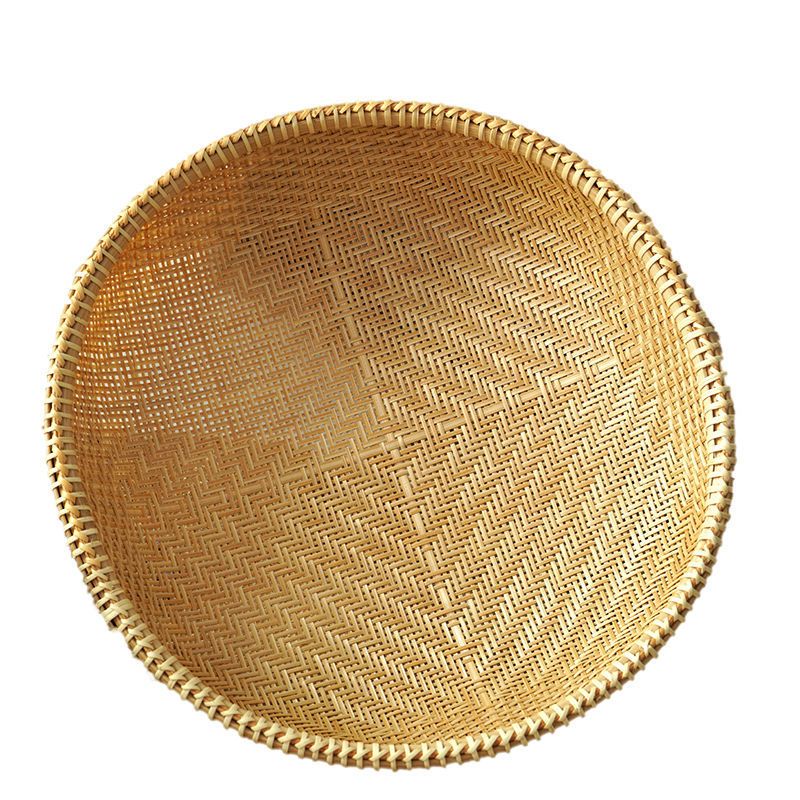 竹编筐竹簸箕竹筛子竹筐竹篮子收纳筐竹果篮菜篮沥水