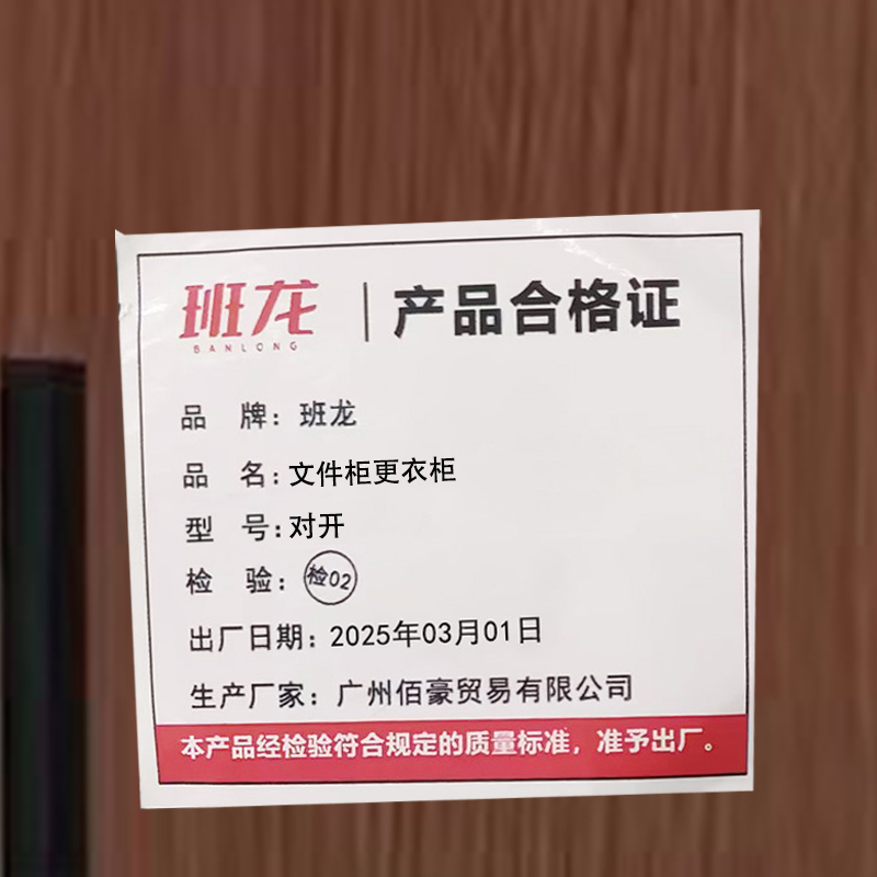 班龙文件柜更衣柜对开台高清大图