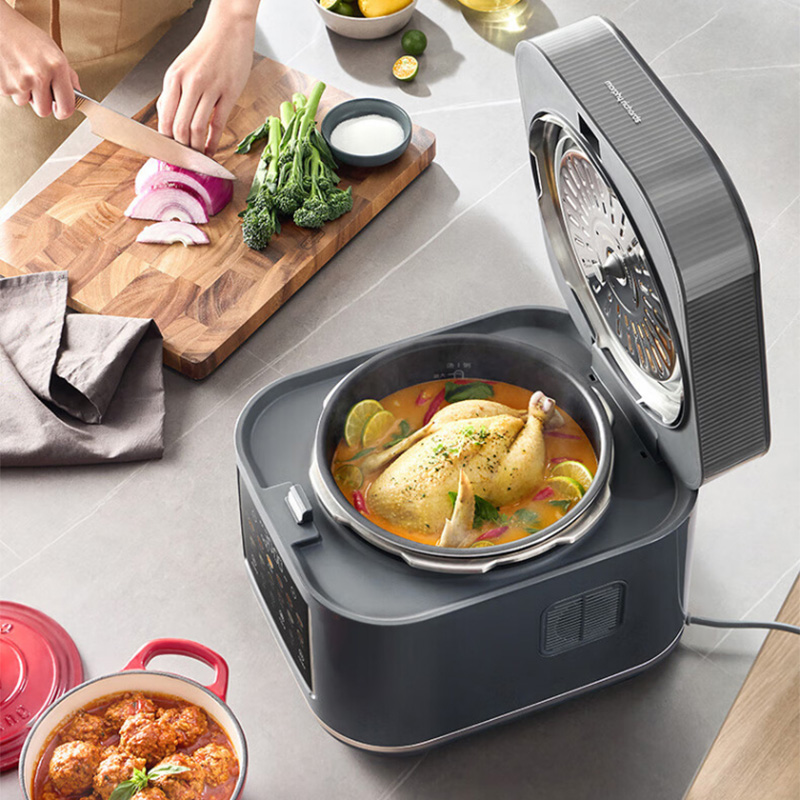 摩飞电压力锅立体环裹高压智能风冷降压MR8702(颜色随机)高清大图