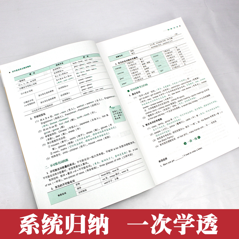[正版]全新修订 初中英语语法精讲精练 初中英语语法强化训练 初一初二初三适用 外文出版社初中英语精解精析全解全析练高清大图