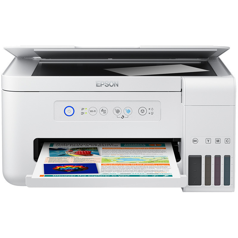 爱普生(EPSON)L4156/4158/4151/4153 喷墨打印机 白色墨仓式 彩色无线多功能一体机 商用办公家用学生作业打印机(打印 复印 扫描 wifi)套一