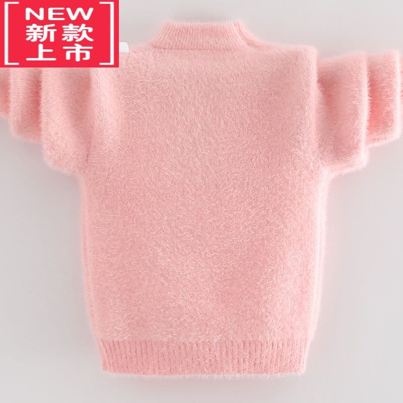 可莉允女童毛衣2022春秋新款洋气宝宝卡通套头外穿中小童女孩针织打底衫图片
