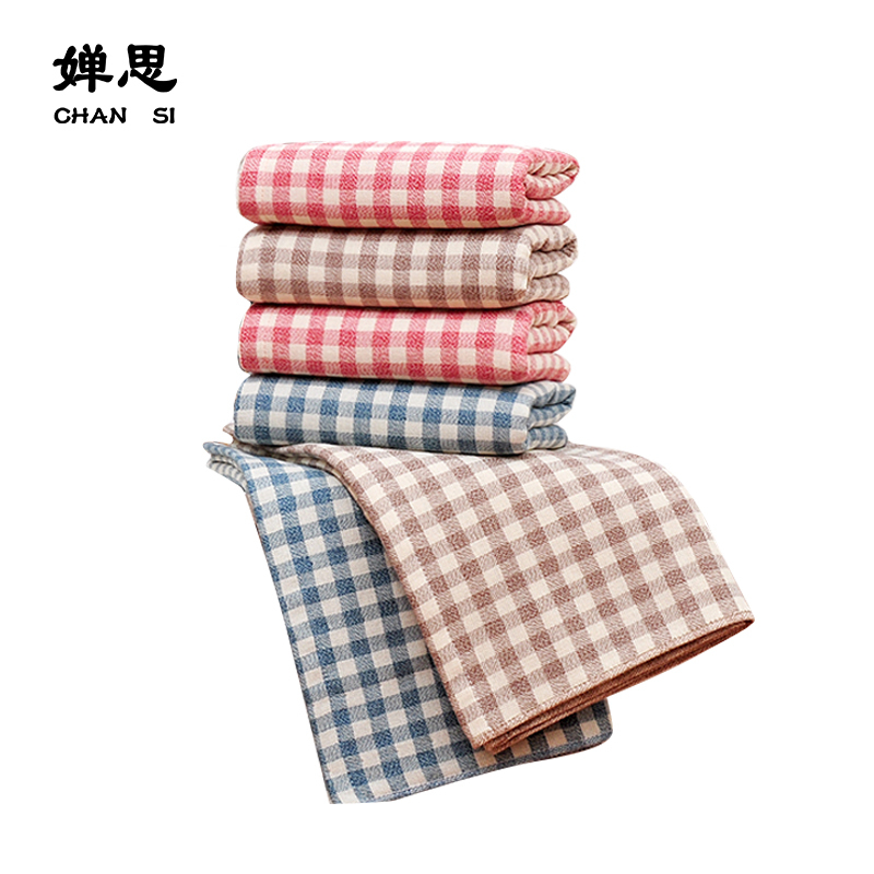 婵思 CQC0230240 幻彩小格清洁毛巾抹布 34*74cm