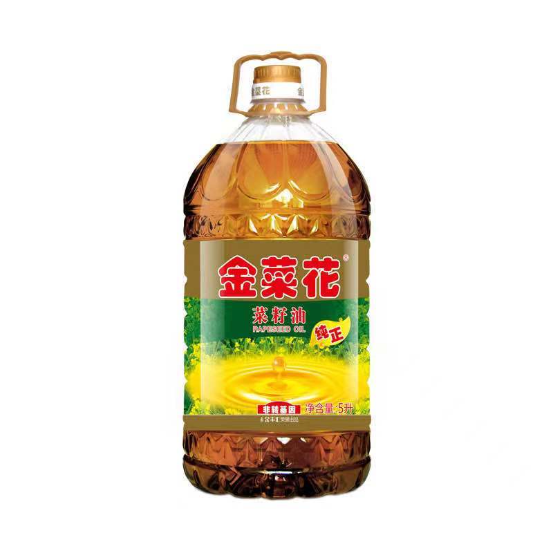 金菜花 纯正四级菜籽油5L/桶 非转基因物理压榨植物食用油 粮油