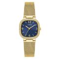 GUESS女款复古石英腕表金表带蓝面