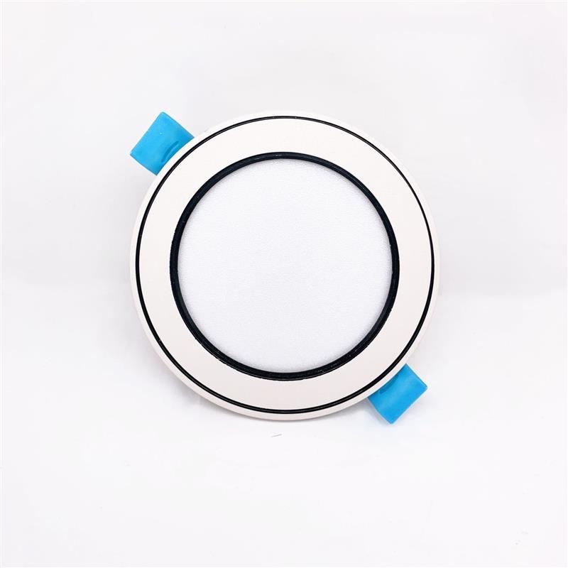 雷筒灯射灯3w单色三色变光6瓦5瓦型开孔7.5公分黑边银边金边士