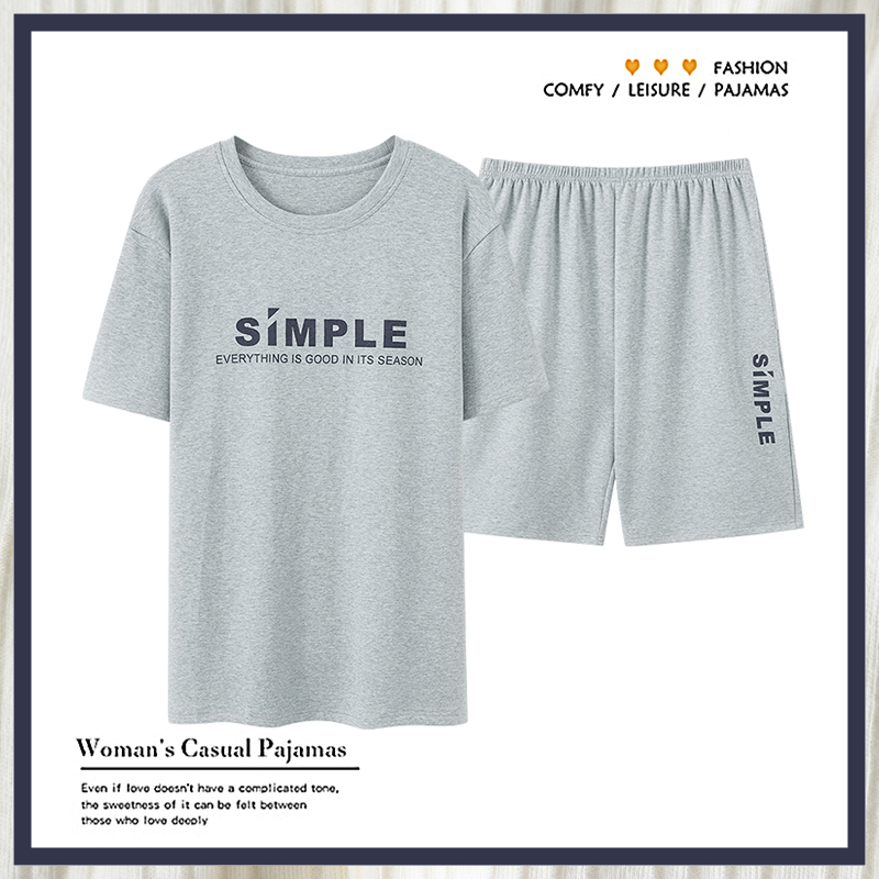 浪莎夏季男士睡衣纯棉短袖短裤夏天薄款2025新款可外穿家居服套装高清大图