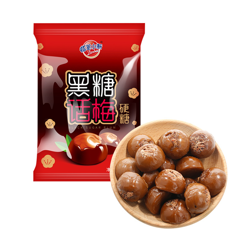 蜡笔小新黑糖话梅468g酸甜怀旧糖果