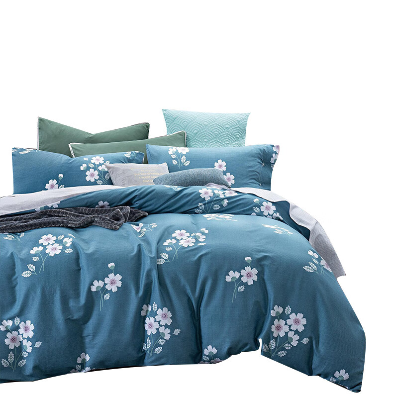 天琴床品四件套触感柔软亲肤吸湿透气幽兰心语TQ-T119