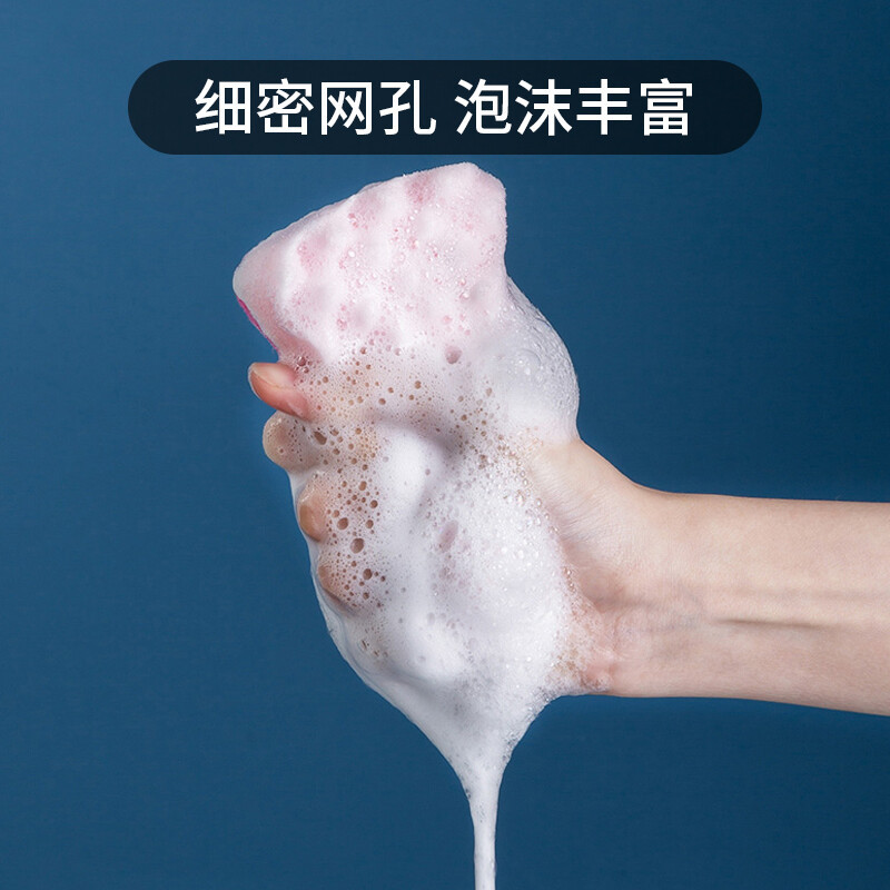 茶花(CHAHUA)洗碗海绵百洁布5片装厨房抹布去油污洗碗海绵擦 B00001高清大图