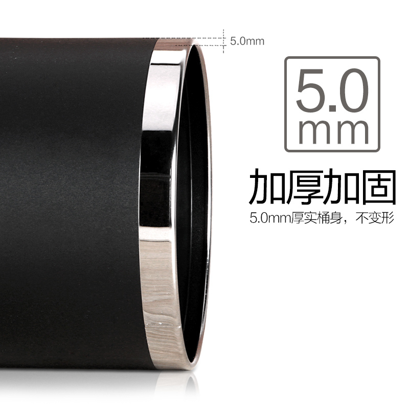 双层垃圾桶酒店宾馆客房家用卫生间马桶阿斯卡利(ASCARI)纸篓办公室简约大号商用 双层黑金雕花