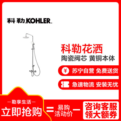 科勒花洒 齐悦恒温淋浴花洒套装三出淋浴器K-78971T