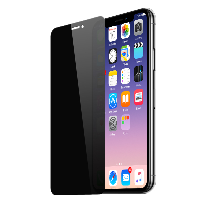 适用xrxsmax全屏防窥膜iphone11pro12mini防偷窥钢化膜12max护眼蓝光6s7p8pse2代i8pl