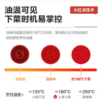 苏泊尔(SUPOR)煎锅火红点聚油平底锅不锈钢锅家用不粘锅磁炉通用 适合1-2人 EJ24CAS01 24cm赠硅胶铲
