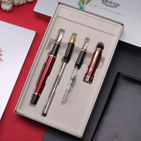 英雄(HERO)钢笔 7032三笔头 宝珠笔/美工笔/钢笔三合一 商务盒装铱金笔