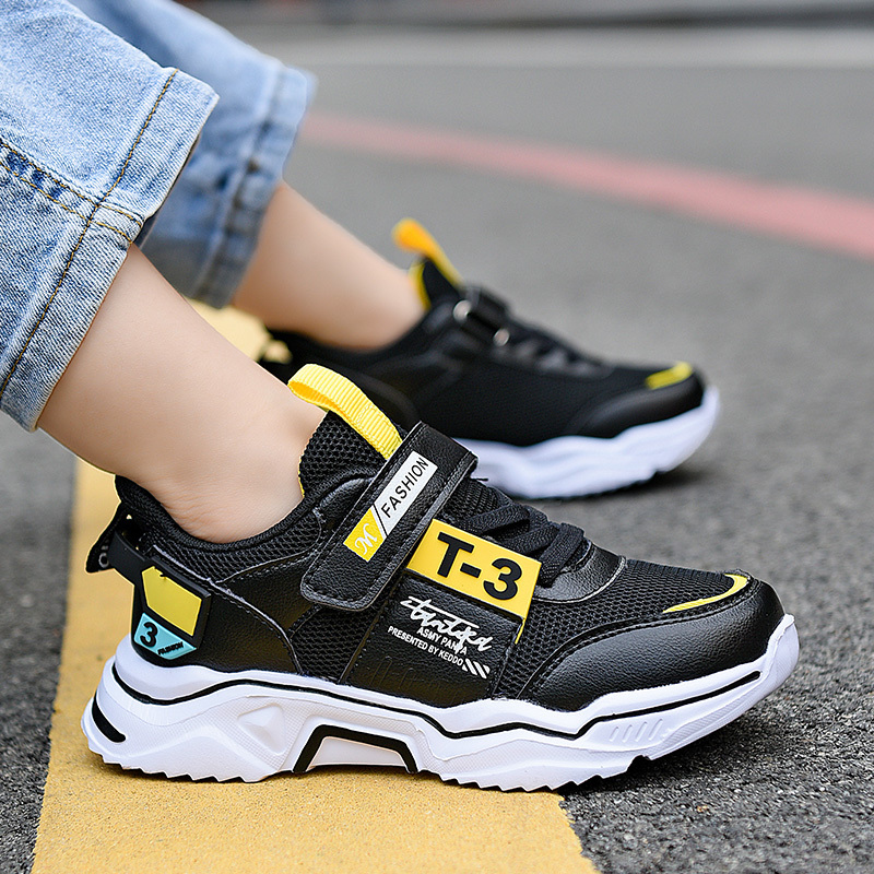 奔典品牌男童运动鞋秋款透气网面小童男孩跑步鞋休闲中大童儿童运动