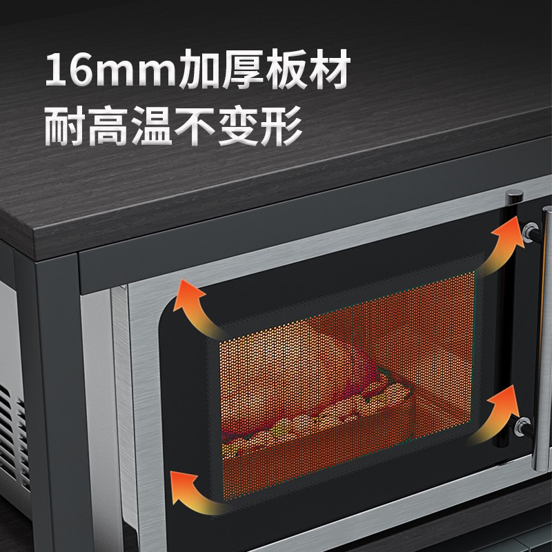 厨房置物架落地多层家用微波炉烤箱架锅架碗架多功能调料收纳架子收纳层架 三维工匠高清大图