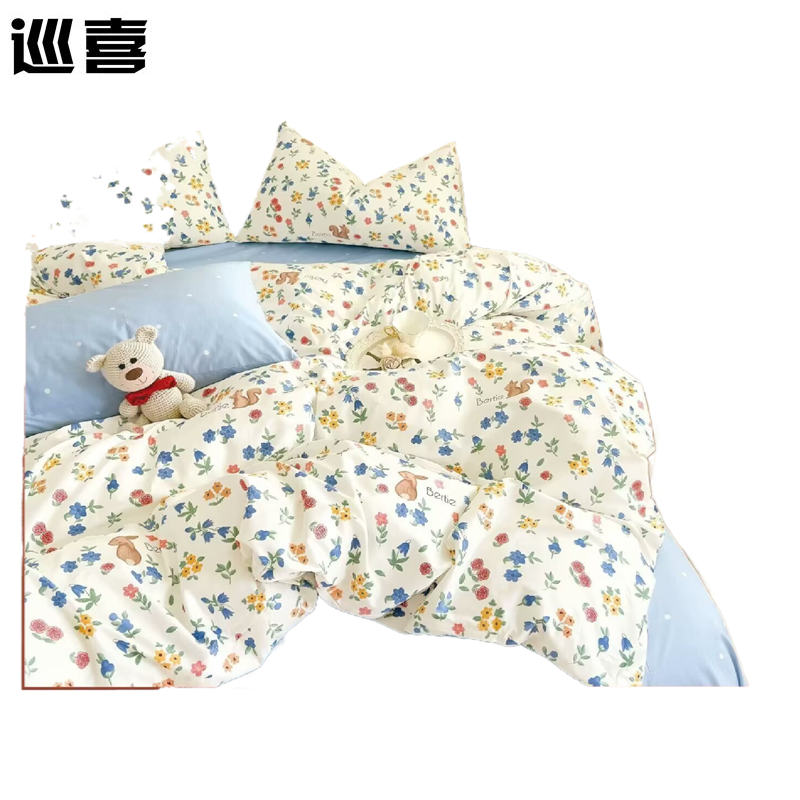 巡喜 全棉贡缎四件套 200X230cm (套)高清大图