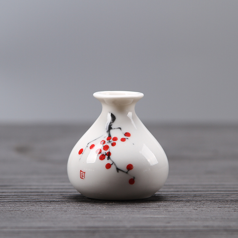 花盆陶瓷花瓶小摆件迷你茶宠袖珍指尖茶道茶具茶玩配件茶艺水培花