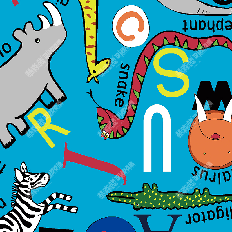 华森葳儿童用品 动物小组教学毯 多彩的野生动物教学毯 感官液体地垫高清大图