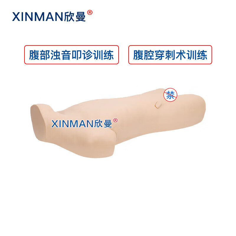 欣曼科教 腹部移动性浊叩诊与腹腔穿刺训练模型 腹腔穿刺模拟人XM-1020高清大图