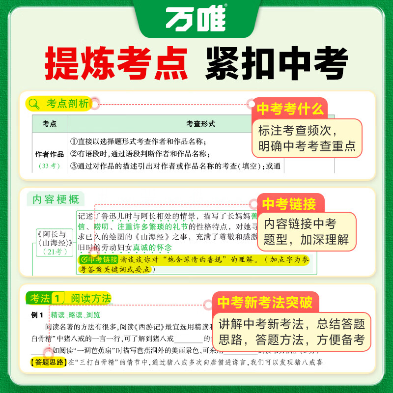 [高分作文+名著阅读]2本>25新版 初中通用 [正版]2025万唯初中名著阅读与中考新考法必读十二本名著导读考点精练经