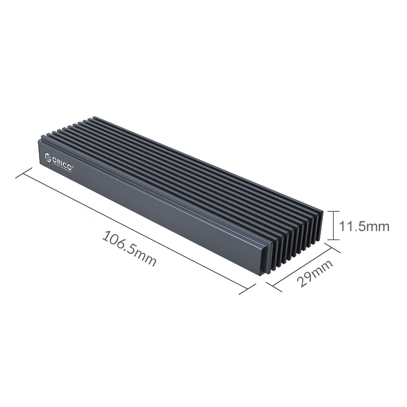 奥睿科(ORICO)M.2 NVMe固态硬盘盒 Type-C3.1接口SSD移动硬盘盒笔记本电脑M2外置盒-全铝高清大图
