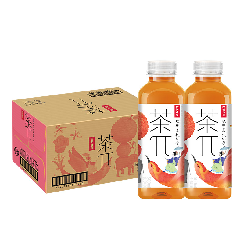 农夫山泉茶π茶派玫瑰荔枝红茶500ml高清大图