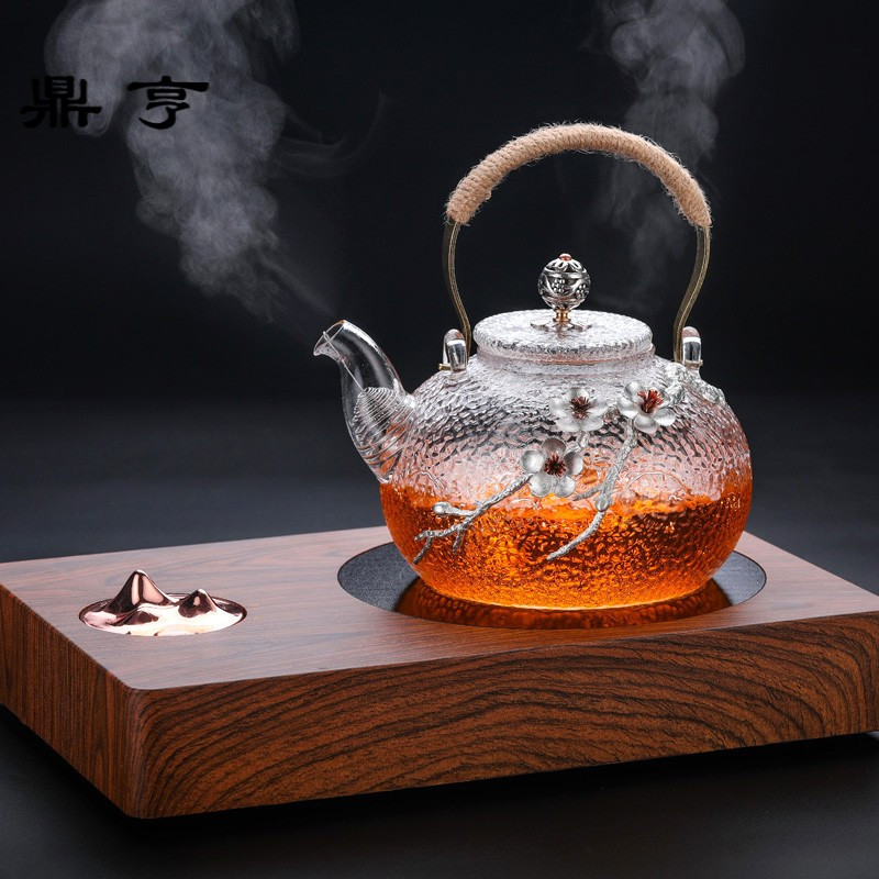 鼎亨日式耐热玻璃提梁泡茶壶家用过滤耐高温电陶炉煮茶烧水壶茶杯