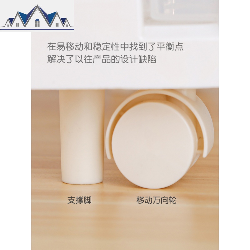 简易厨房落地置物架卧室多层整理架卫生间储物架宿舍透明收纳柜子 三维工匠高清大图