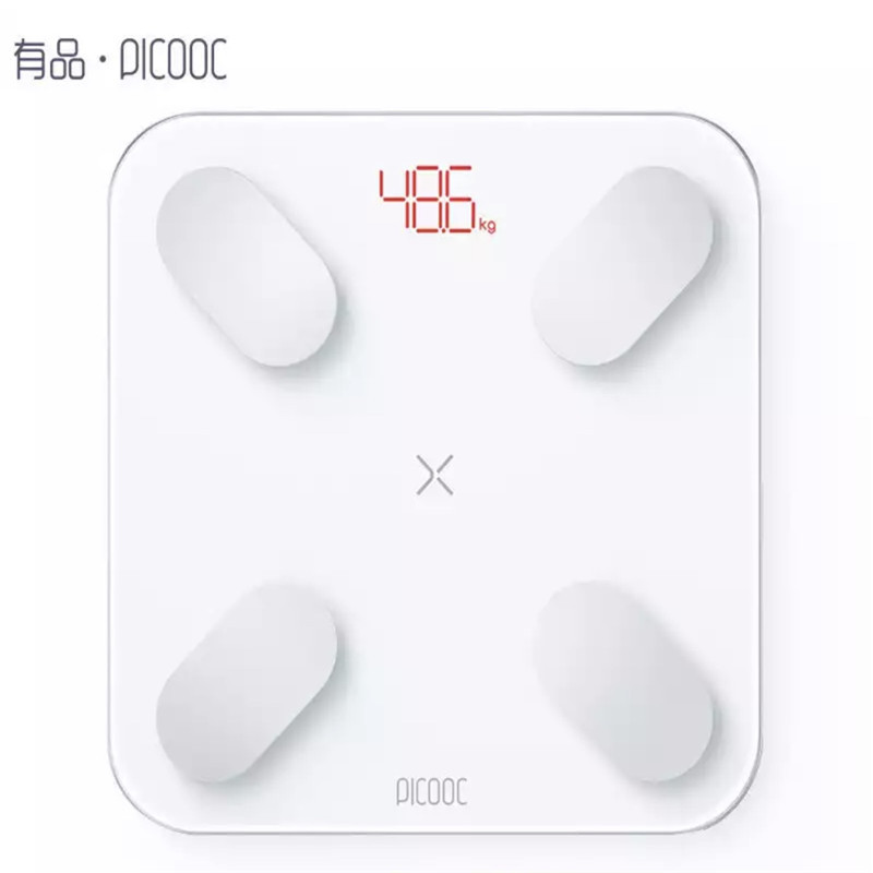 Zs-有品 体脂秤Mini 白 电子秤 家用智能APP蓝牙体重秤