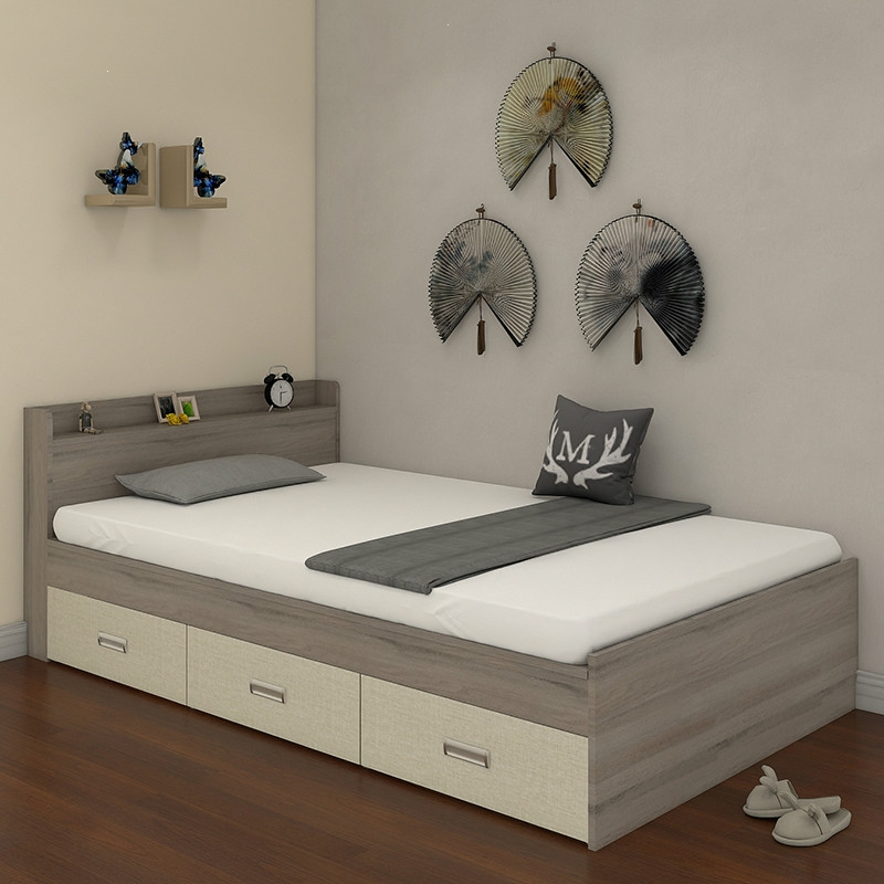 古达定制一米单人床不占空间靠墙可储物榻榻米箱体定制床一米五一米二