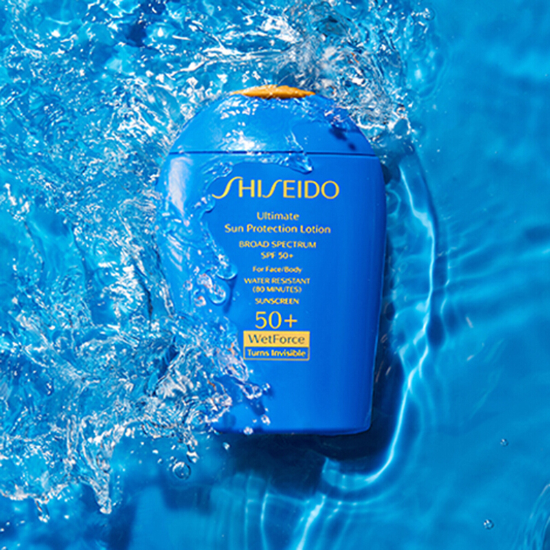 资生堂(SHISEIDO)防晒乳防紫外线新艳 新艳阳夏臻效水动力防晒乳液 清爽隔离 蓝胖子防晒霜(混干皮)150ml