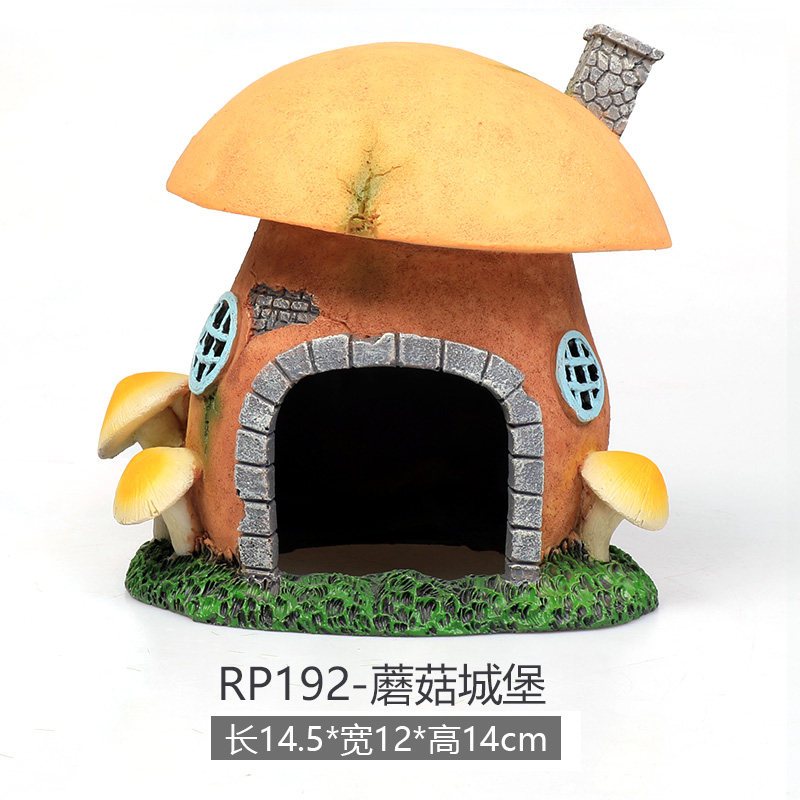 鱼缸造景装饰海绵宝宝公仔水族箱卡通树脂小摆件鱼虾躲避屋